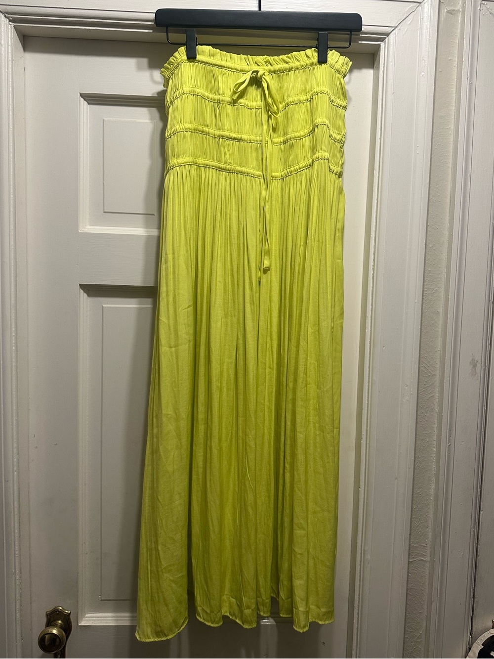 Smocked Maxi Dress/Skirt with Drawstring Waist